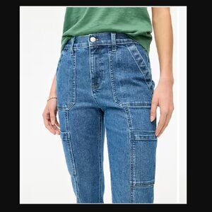 J.Crew Premium Edition straight-leg high rise cargo jean EUC